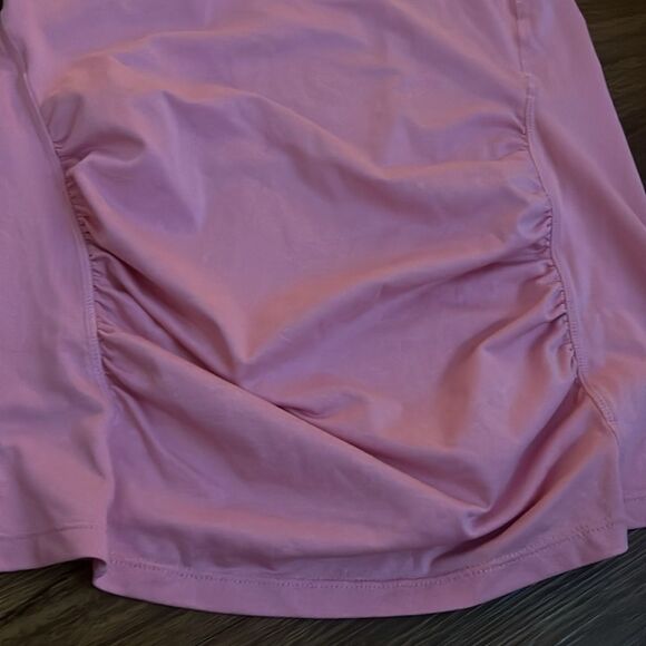 Pink Tank - Maternity Racerback Tank Top - Size Small Workout Top - Picture 2 of 3